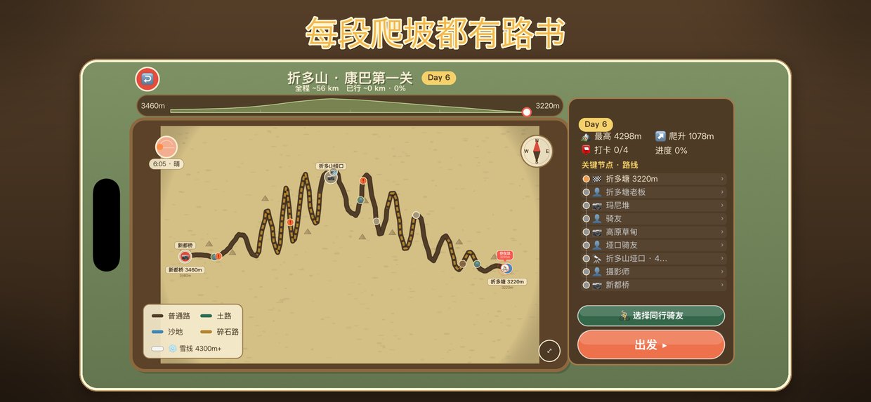 每段爬坡都有路书